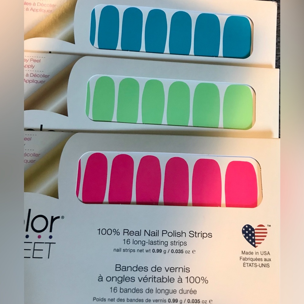 Color Street Neon Nail Strips, 3 sets
